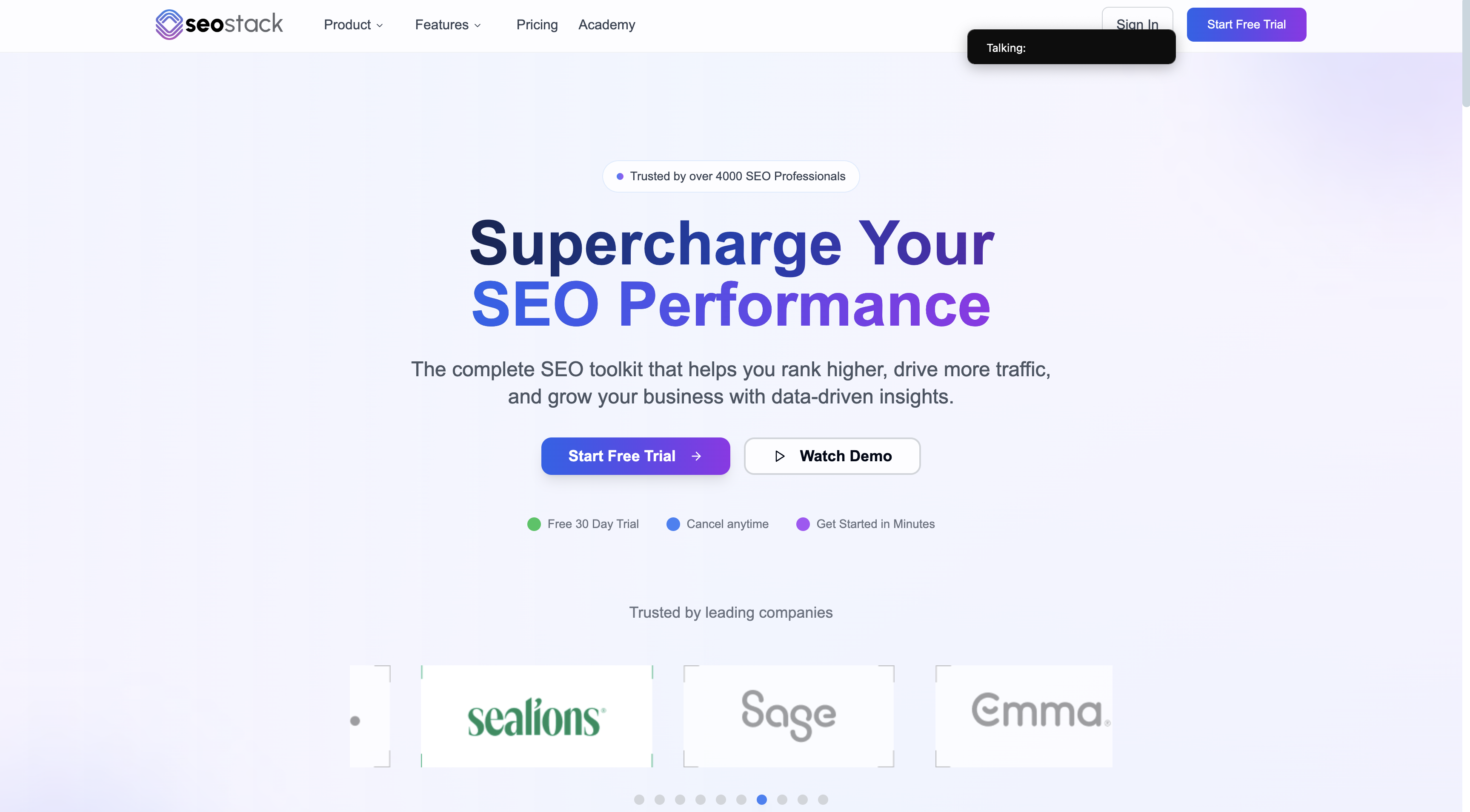 SEO Stack Screenshot