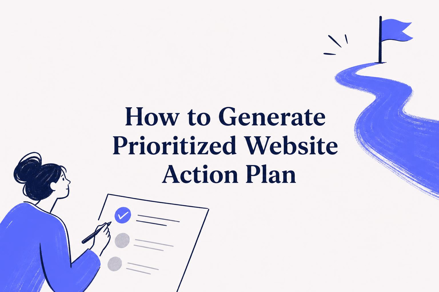how to generate prioritized website action plan