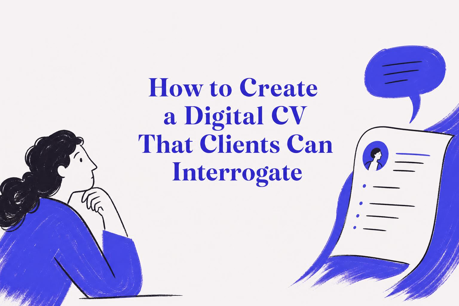 how to create a digital cv that clients can interrogate