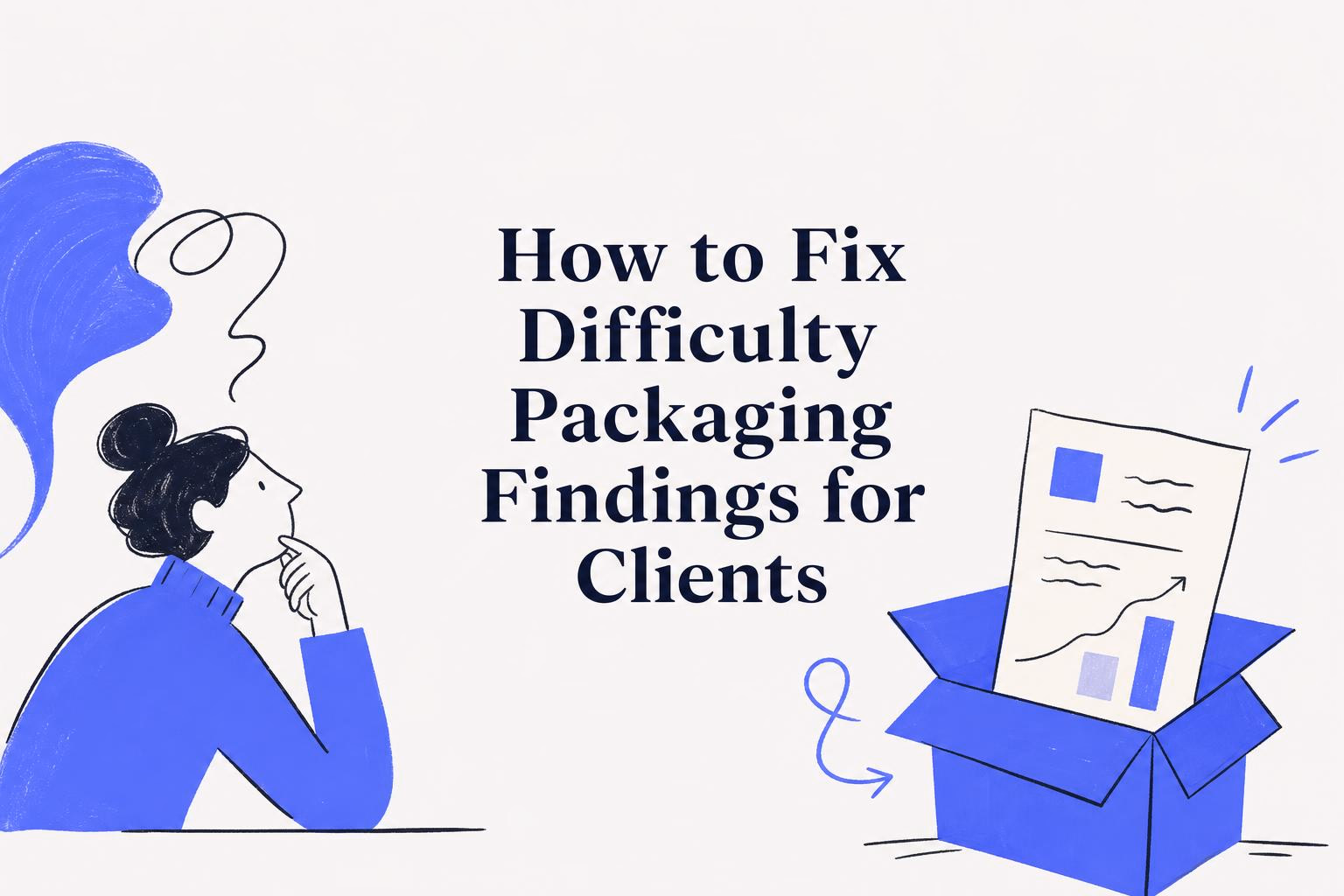 difficulty packaging findings for clients