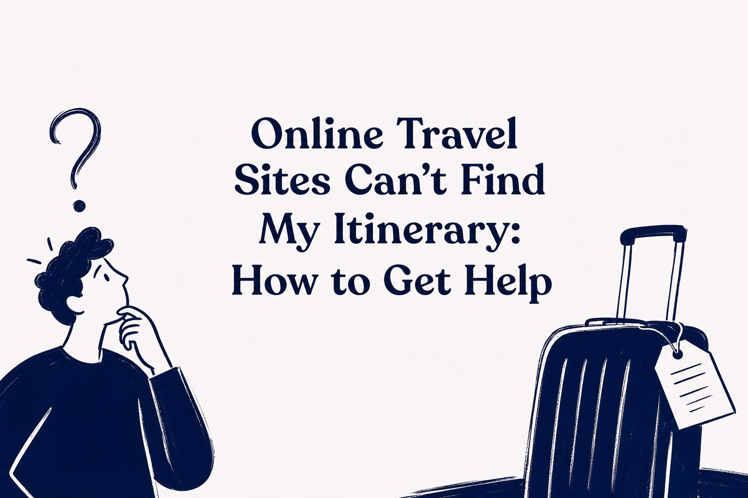how to get help when online travel sites can't find my itinerary